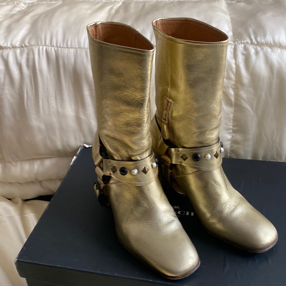 Harness boot metallic Vachetta